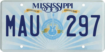 MS license plate MAU297
