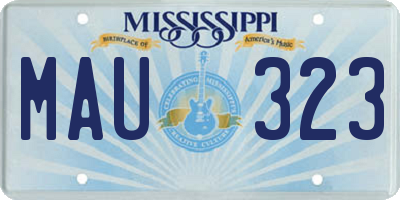 MS license plate MAU323