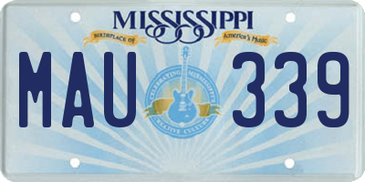 MS license plate MAU339