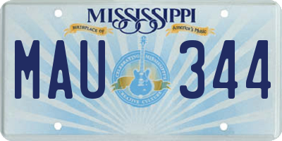 MS license plate MAU344