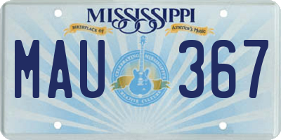 MS license plate MAU367