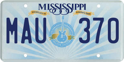 MS license plate MAU370