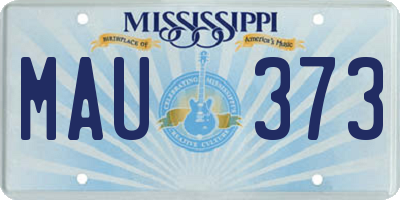 MS license plate MAU373