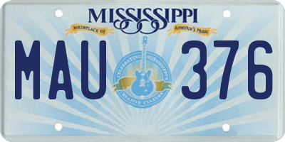 MS license plate MAU376