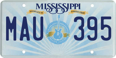 MS license plate MAU395