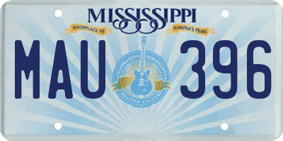 MS license plate MAU396