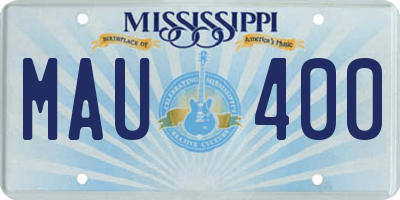 MS license plate MAU400