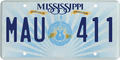 MS license plate MAU411