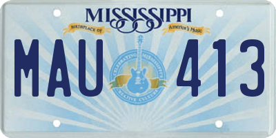 MS license plate MAU413