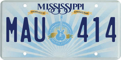 MS license plate MAU414