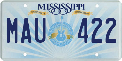 MS license plate MAU422
