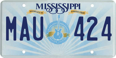 MS license plate MAU424
