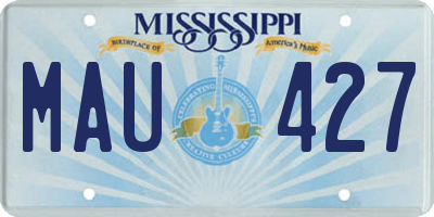 MS license plate MAU427