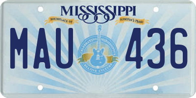 MS license plate MAU436
