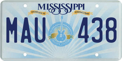 MS license plate MAU438