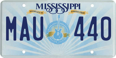 MS license plate MAU440