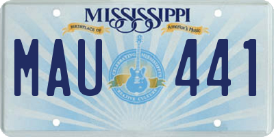 MS license plate MAU441