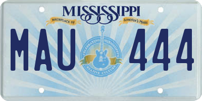 MS license plate MAU444