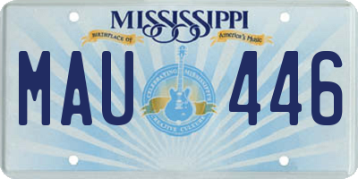 MS license plate MAU446