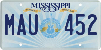 MS license plate MAU452