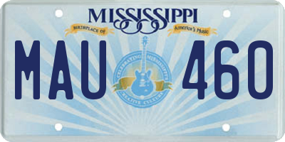 MS license plate MAU460