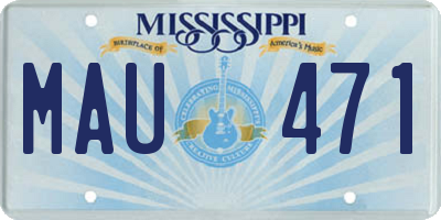 MS license plate MAU471
