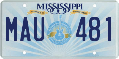 MS license plate MAU481