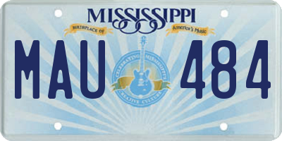 MS license plate MAU484
