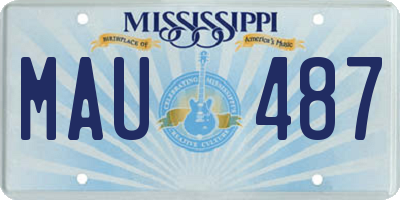MS license plate MAU487