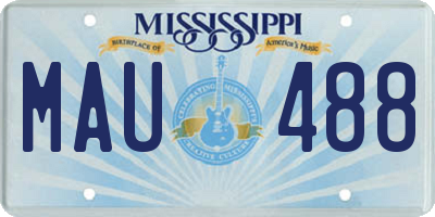 MS license plate MAU488