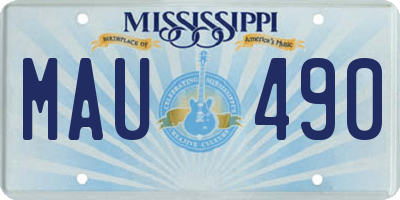 MS license plate MAU490