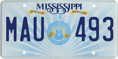 MS license plate MAU493