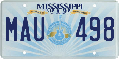 MS license plate MAU498