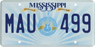 MS license plate MAU499