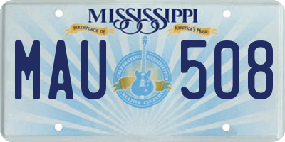 MS license plate MAU508