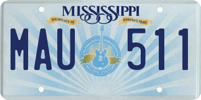 MS license plate MAU511