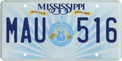 MS license plate MAU516
