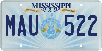 MS license plate MAU522