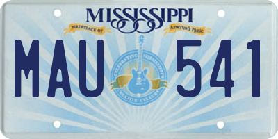 MS license plate MAU541