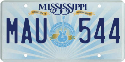 MS license plate MAU544