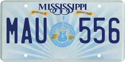 MS license plate MAU556
