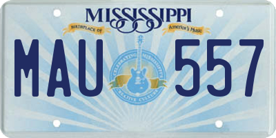 MS license plate MAU557