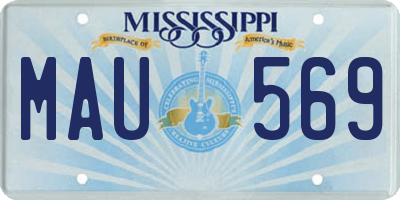 MS license plate MAU569