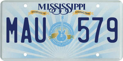 MS license plate MAU579