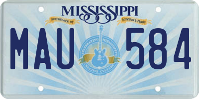 MS license plate MAU584