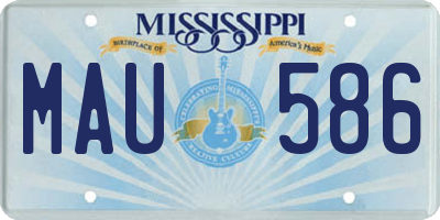 MS license plate MAU586