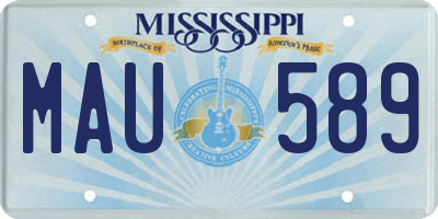 MS license plate MAU589