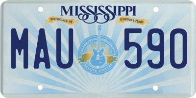 MS license plate MAU590