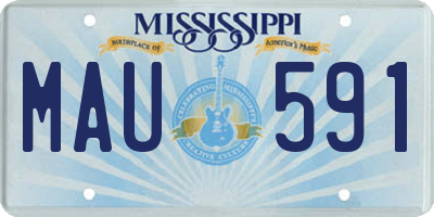 MS license plate MAU591