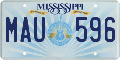 MS license plate MAU596
